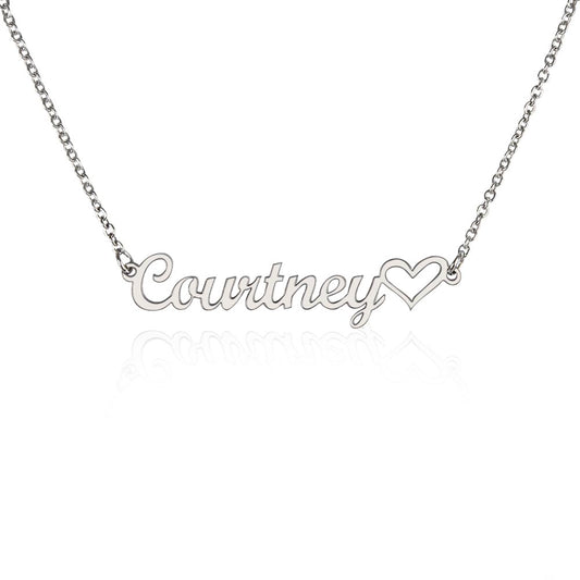 Necklace Personalized Name With Heart